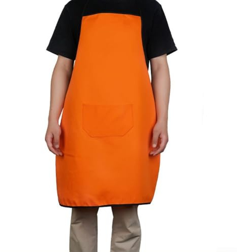 Delantal de soldadura resistente al fuego con material a prueba de salpicaduras, poliéster transpirable y diseño de borde ignífugo adecuado para protección de soldadura (negro)