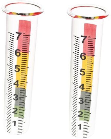 TOYANDONA Pluviomètre Précis en Verre Transparent pour Jardin Extérieur 2 Pièces 21 Cm Résistant au Gel Mesure des Précipitations avec Échelle Facile à Lire Décoration Patio