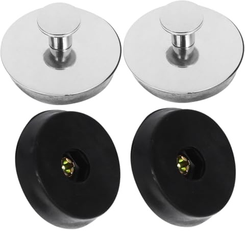 SHINEOFI 4pcs Bathroom Sink Drain Stoppers Stainless Steel Washbasin Plugs Drain Filters Easy Install Catch Hair Residue Prevent Odors for Bathtub Laundry Kitchen
