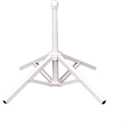 HEIBTENY Outdoor Umbrella Folding Base Stand with Three or Four Legs, Adjustable Plastic and Steel Support Compatible with 2.2–3.2 m Parasols for Beach, Camping(White four legs)