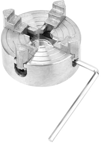 Xiuganpo Portabrocas de Torno de Metal Accesorio de Abrazadera de 4 Mordazas de para Mini Torno de Metal Z011A, Pieza de Portabrocas Resistente Al Desgaste para Entusiastas y Artesanos del Bricolaje