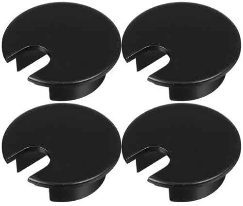 OATIPHO Pasacables Cuadrados para Escritorio 35 MM Negro 4 Piezas Organizador de Cables para Oficina Cubrecables Resistentes de Metal y Plástico Sistema para Gestión de Cables Mesa de