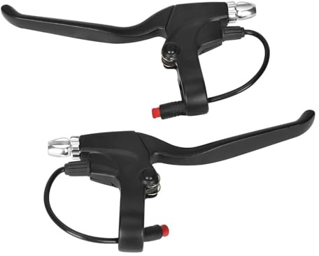 RUIITEN Waterproof Left & Right E-Bike Brake Lever, Electronic Brake Lever Handle Bar Grips E-Bike Replacement Parts for Electric Bicycle E-Bike Scooter (2 pin Male)