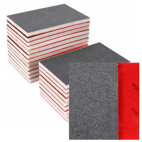 XETHI 18 Pezzi Spugne Abrasive 75x100mm | Grane Assortite P180-P3000 | Fogli di Carteggiatura per Legno, Metallo, Plastica e Lucidatura Auto