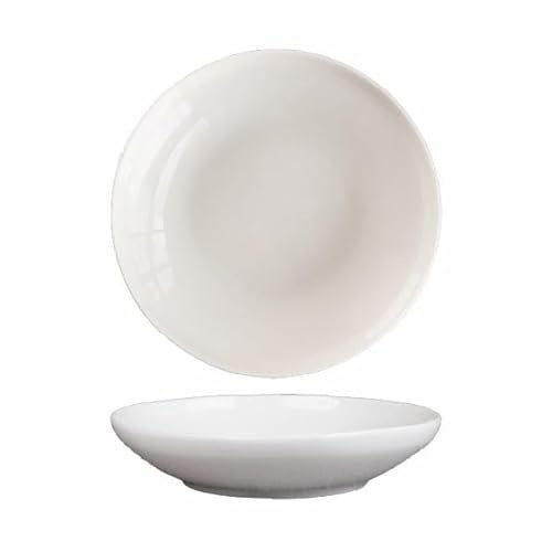 CER-POR Piatti Moderni PURE Set 6 Piatti Fondi 19 Cm In Porcellana Bianca Eleganti