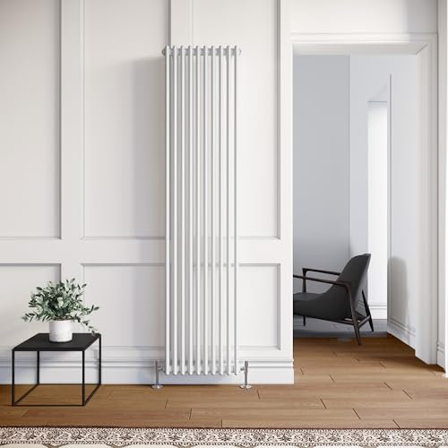 ELEGANT 1800x470 mm Vertical Cast Iron Radiator 2 Column Traditional Style White