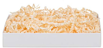 SizzlePak 052, Ivory, elfenbeinfarbenes Füllmaterial und Polsterpapier zum Füllen, Polstern, Ausstopfen, Dekorieren von Geschenk-Verpackungen, Deko - 1 kg | Polsterpapier zum Füllen, Polstern, Ausstopfen, Dekorieren von Geschenk-Verpackungen, Deko