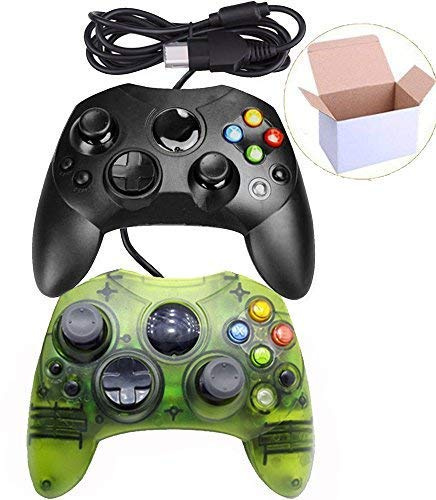 Mekela - Juego de 2 palancas de Mando con Cable para Consola Xbox S (Negro y Negro)
