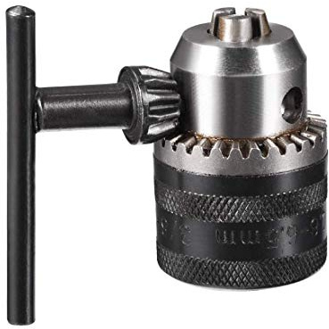 3/8 Inch Drill Chuck, 3/8-24 UNF Female Socket Mount Adapter 0.6-6.5 mm Capacity Drill Chuck for Air Impact Wrench Converter Tool