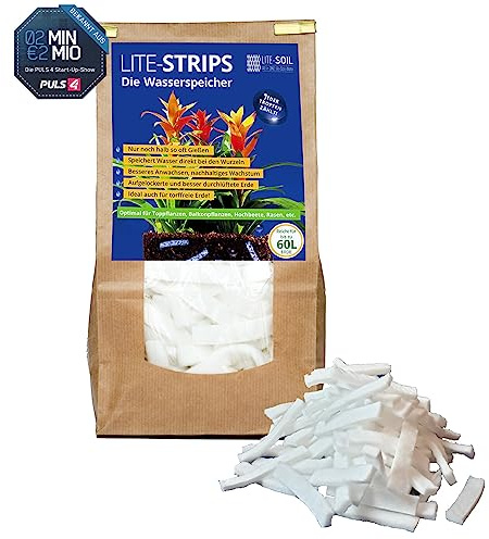 Lite-Soil Wasserspeicher für Pflanzen LITE-Strips Bio5 100% abbaubar/biologisch kompostierbar (2,5 L) bekannt aus 2MIN2MIO
