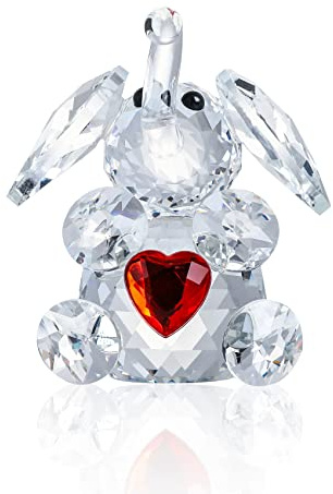 Movdyka Crystal Elephant Figurine Gifts for Women Men Animals Ornament | Glass Animal Art Collectible Keepsake for Elephant Lovers, Christmas Birthday Presents for Her Him, Home Ornament
