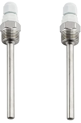 heyous Lot de 2 puits thermowell NPT 100 mm en acier inoxydable avec presse-étoupe en nylon pour capteurs de température