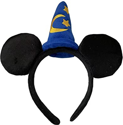 CLGIFT Wizard Sorcerer Mickey Ears,Pick your color, Iridescent Minnie Ears, Silver gold blue minnie ears, Rainbow Sparkle Mouse Ears,Classic Red Sequin Minnie Ears (Boy Sorcerer)