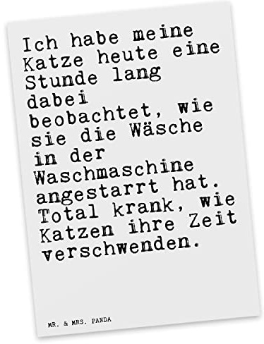 Mr. & Mrs. Panda Postkarte Ich habe meine Katze... - Geschenk, lustiger Spruch, Ansichtskarten, bildkarte, Waschen, Postkarten, Sprüche, Katzen, Grußkarte, Haustier, Ansichtskarte, Kater
