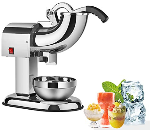 SONLED Rasoio per Ghiaccio, Macchina per frullati per tritaghiaccio Completamente Automatica per la casa, Macchina per frullati per frullati di Ghiaccio Elettrico da 180 kg/h per Bar