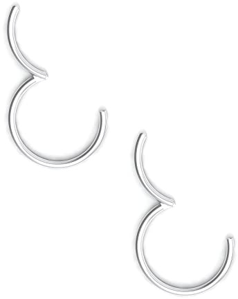 Body CAC 0,8mm/1,0mm/1,2mm/1,6mm Dicke Chirurgenstahl 316L Klappnasenringe Hoop, Septumringe Piercing Lip Helix Knorpel Rook Ohrringe, Durchmesser 5mm bis 12mm