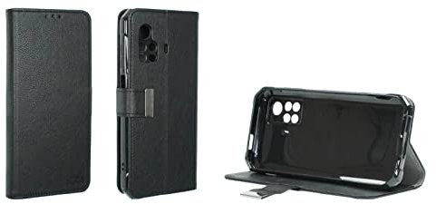 caseroxx Bookstyle Handytasche für Blackview BV9200 in schwarz – Klapphülle mit Kreditkartenfächern, Magnetverschluss, Standfunktion & Rundumschutz für Display und Gehäuse