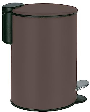 Silence - Pattumiera per cosmetici, colore: Noce, materiale: metallo, dimensioni: secchio da 3 litri