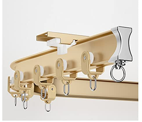Flexible Deckenvorhangschiene, Raumteiler, 9,8 10 11 12 13 14 15 16 17 18 19 20 Fuß lang, robuste, biegbare DIY-Vorhangschiene aus Aluminium für Erkerfenster im Badezimmer, Wohnmobil, Apartment