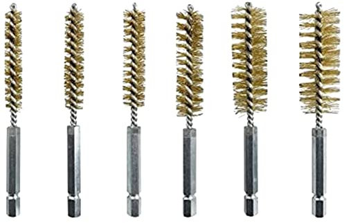 huanzhi Brosse MéTallique Ronde DiamèTre Brosses Tubulaires en Acier Inoxydable de DifféRentes Tailles avec Brosses MéTalliques Rondes pour Marteaux Rotatifs
