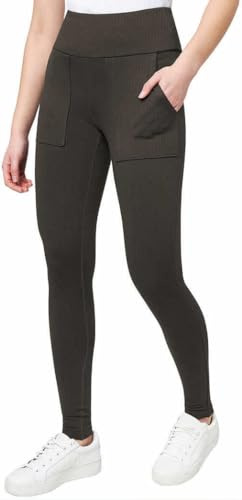 Mondetta Womens Midweight High Rise Jacquard Knit Legging (US, Alpha, XX-Large, Regular, Regular, Chicory Coffee)