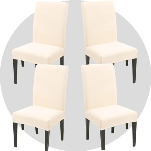 YUMYDG Stuhlhussen Stretch 4er Set Hussen für Stuhl Drucken Stuhlbezug Elastisch Abnehmbarer Waschbarer Universal Chair Cover für Büro Esszimmer Küche Hotel Bankett Hochzeit Party Deko