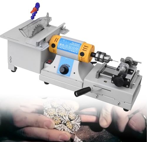 Pulidora de joyería de roca, sierra de mesa de precisión en miniatura, máquina cortadora de torno de banco, pulidora de piedras preciosas, máquina pulidora para fabricación de joyas, para pulir