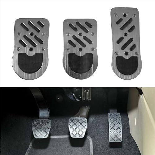 ALUMINIUM RACING-PEDALE MIT Rutschfestem Gummi, Schwarz Design Pedal Set für Gangschaltung Fahrzeuge Pedalabdeckung