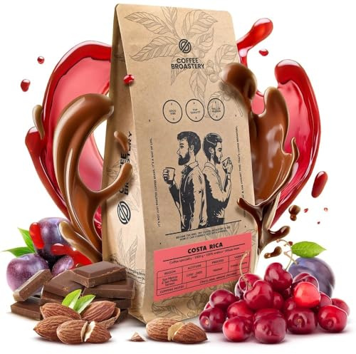 Coffee Broastery Kaffeebohnen Costa Rica San Rafael Frisch Geröstet 1kg | Spezialitäten Kaffee, 100% Arabica, Ganze Bohnen, aus Tarrazú Milde Säure, Cremiges Body, Noten von Kirsche Schokolade