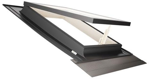 Service Solutions Lucernario per Tetto in Alluminio | Finestra Sottotetto in Vetro Isolante Standard 4-9-4 - Lucernari Best Vasitas Interni in Legno Abete (CM 48X90 (BASE X ALTEZZA))