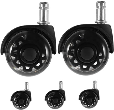 HOODANCOS 5pcs Office Chair Wheels Caster Replacement Wheels for Computer Chair Home Office Accessories Floor Protectors