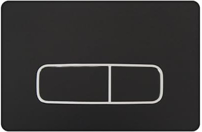 Mendorio WC Drückerplatte 115770115,kompatibel mit Geberit Sigma01&20&30, UP300&UP320 Serien Betätigungsplatten,Schwarz Matt,ausgestattet mit Spülhebel-Set(Schwarzer Silberring)