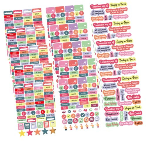 HOUDERCO 15stücke Vintage Planner Aufkleber Handbuch Etiketten Für Budgetbücher Journale Und Zeitpläne Einfach Anzubringen Für Scrapbooking Und -projekte