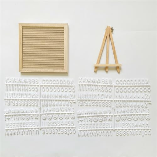 Filz-Briefbrett 20 Cm Mit 340 Buchstaben Und Halterung, Holzrahmen, Nachrichtenschild Für Baby-Ankündigungen, Meilensteine, Bürodekoration, Passwortschild, Bauernhaus-Geschenke (20CM Mokka)