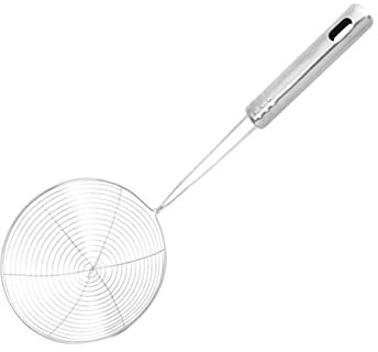 GALPADA Colador De Pasta y Fideos Malla Inoxidable Mango Protección Quemaduras Lavavajillas Diseño Innovador