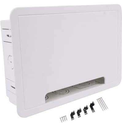 Getanye in Wall Cable Management Kit 9 in-Wall TV Media Box Recessed TV Outlet & Network Enclosure - Replacement for Working with Roku, Apple TV, Fire TV Stick