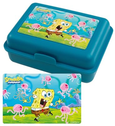 United Labels Bob Esponja Fiambrera – Medusas Jellyfish – Fiambrera con divisor, color azul