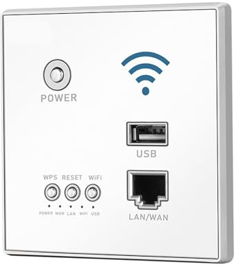 Router Montato A Parete Da 300 Mbps Punto Di Accesso AP Con Crittografia WPS Presa USB Ideale Per Ufficio Hotel Casa Rete LAN Bianco