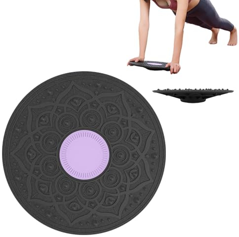 Umllpet Balance Board Rund, Balance Board aus Kunststoff, Rutschfestes Wackelbrett Ø 30cm, Gleichgewichtstrainer für Erwachsene & Kinder, Yoga- und Physiotherapie-Board, Kraft- & Gleichgewichtstrainer