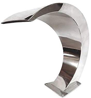 GKJHTED Rechteckiger Wasserfall-Poolbrunnen, Edelstahl-Außenpoolbrunnen, für Gartenfischteiche, Schwimmbäder