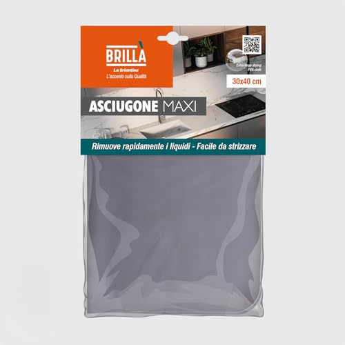La Briantina Super saugfähiges PVA-Tuch 40 x 30 cm – Abtropftrockner für Stahl und Keramik, streifenfreie Flüssigkeitsentfernung, beständig gegen Reinigungsmittel