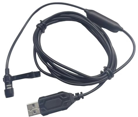 Micrófono de solapa con cable USB con construcción de metal, diseño ligero para voz en off, juegos, transmisión en vivo, cancelación de ruido, micrófono USB