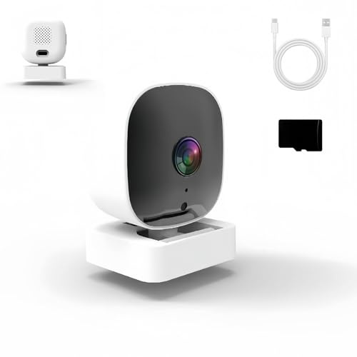 Liocwocne Jocelynnae 3MP 2K Window Camera, 2.4GHz & 5GHz WiFi Indoor Cameras for Home Security with High-definition Color Night Vision, Person & Motion Detection, Easy & Quick Install(32G)