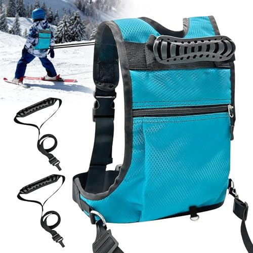 Harnais De Ski Et De Snowboard,Harnais D'entraînement De Ski Pour Enfants,Harnais De Ski Pour Enfants,Ceinture De Ski Pour Enfants Pour Débutants,Garçons,Filles,Enfants,Ski,Patinage Sur Glace(Bleu)