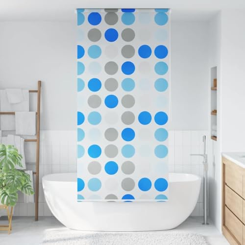 SKM Persiana Enrollable de Ducha círculos 80x240 cm,Casa y jardín,Accesorios para el baño,Cortinas de Ducha,Multicolor,1.07 kg,142853