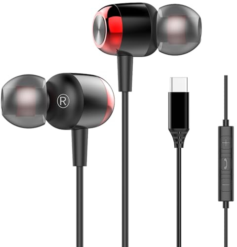 Écouteurs Filaire USB C pour Samsung Intra Ecouteurs Filaire Casque Type C | Ecouteur Filaire USB C pour Samsung Galaxy S26 Ultra S25 S24 A57 A56 5G A36 A26 A25 A17 A16, pour iPhone 17 16 15 Pro Max