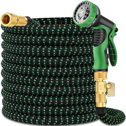 Expanding Garden Hose Pipe 50 ft - Expandable Garden Hose Leak-Proof with 4 -Layer Latex Core - 2026 Version/New Patented,Lightweight, Durable, No-Kink Flexible Retractable Water Hose Pipes