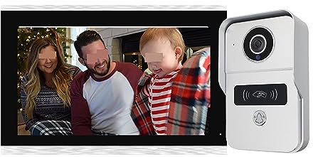 Videocitofono Intelligente 1080p 10 Pollici 7 Video Citofono Wifi Campanello 140 ° Portiere Elettronico Con Fotocamera Wi Fi Ampia Gamma di Ambienti Domestici(10inch-kw02 Add 32G TF Card)