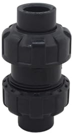 Kugelrückschlagventil 20 25 32 40 50 63mm PVC rückschlagventil klebmuffe mit feder beidseitig rückstauverschluss pool Klebefitting (Innendurchmesser 50mm)