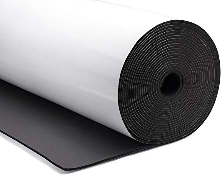 Dämmmatte Kautschuk selbstklebend und nichtselbstklebend Kautschuk Isoliermatte 6mm Dämmdicke Dämmung Isolierung 1m² - 20m² - Markenqualität Insul-Roll XT (Dämmmatte selbstklebend, 6mm - 1m²)